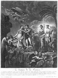 Alegoria do Bom Governo de Napoleão Bonaparte (1769-1821) de &39;Le Soutien de la France&39;, c.1801